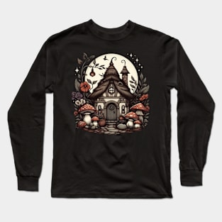 Aesthetic Goblincore and dark Cottagecore Mushroom women Long Sleeve T-Shirt